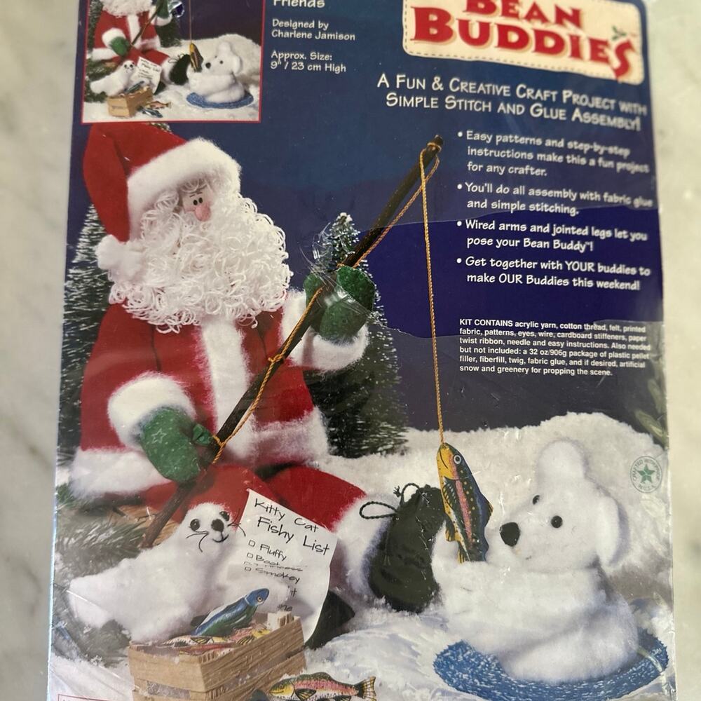 NIP Vintage Bean Buddies Dimensions Ice Fishing Friends 62175